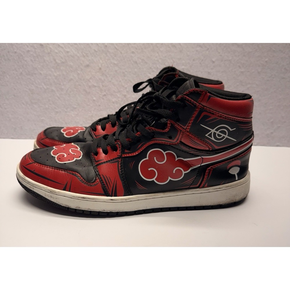 Naruto Itachi Akatsuki Custom Anime High Tops Sneakers Men's Size 11.5 / EU 45